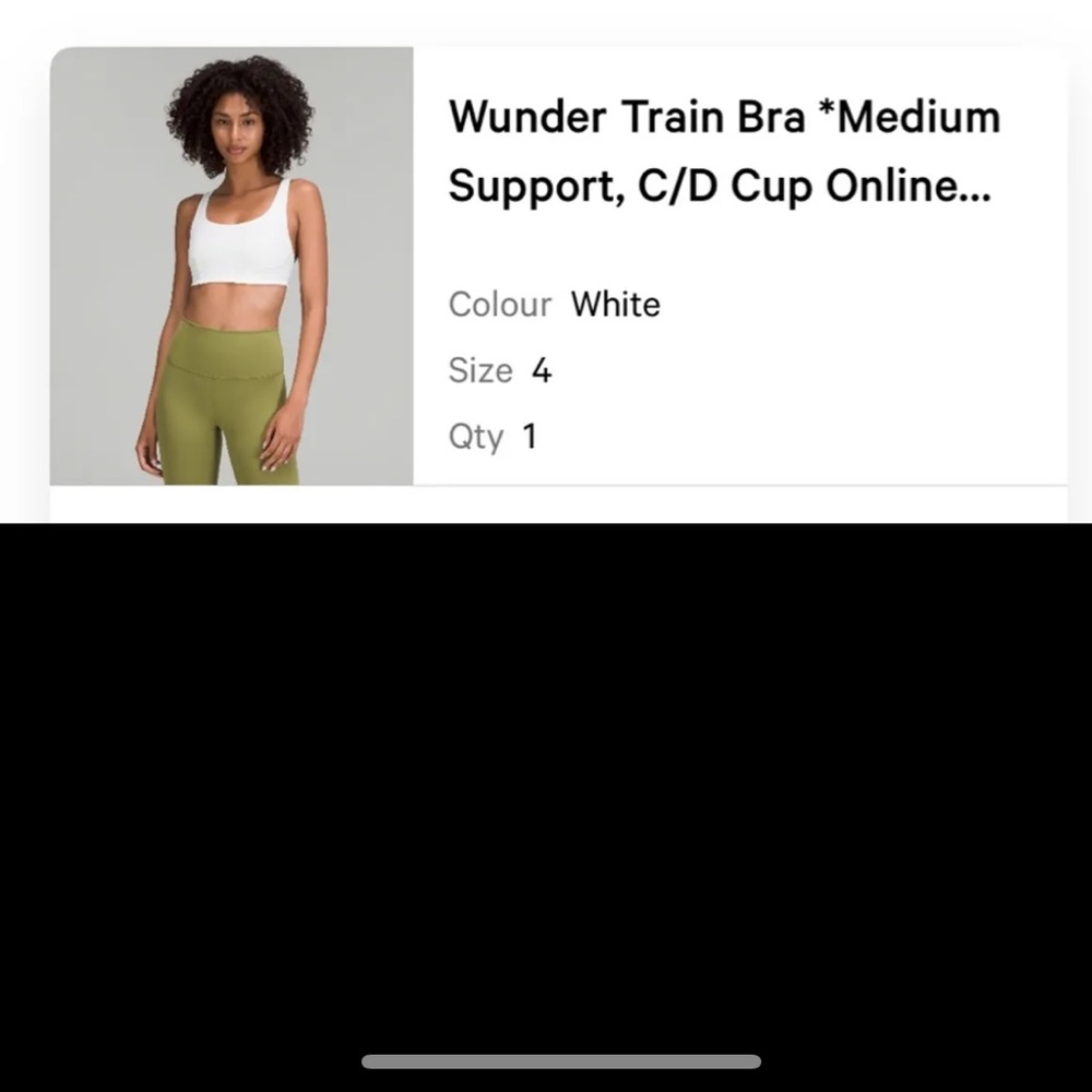 Lululemon Wunder Train Bra - White